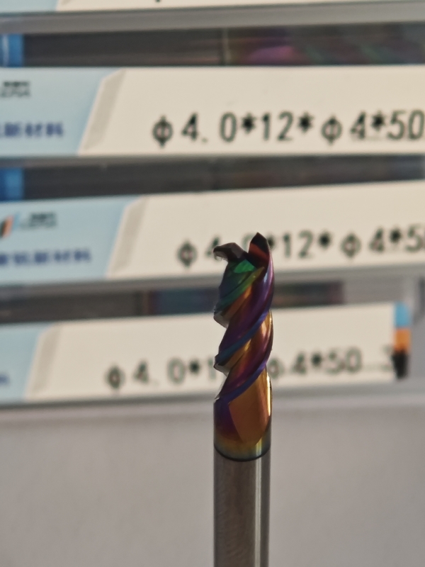 MAE PLUS 4mm Diameter Solid Carbide End Mill For Nonferrous Metal Machining Φ4.0x12x4Dx50mm
