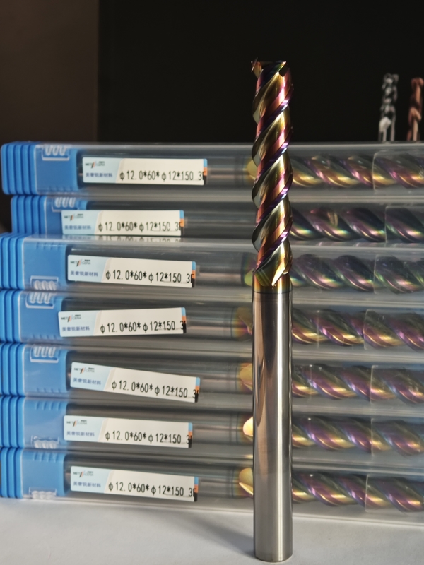 MAE PLUS CNC Endmill Sertliği HRC55-60 Süper Uzun Uzunluklu Karbüt Mühürü Demiryolu Metallerin İşlenmesi İçin Φ12x60x12Dx150mm