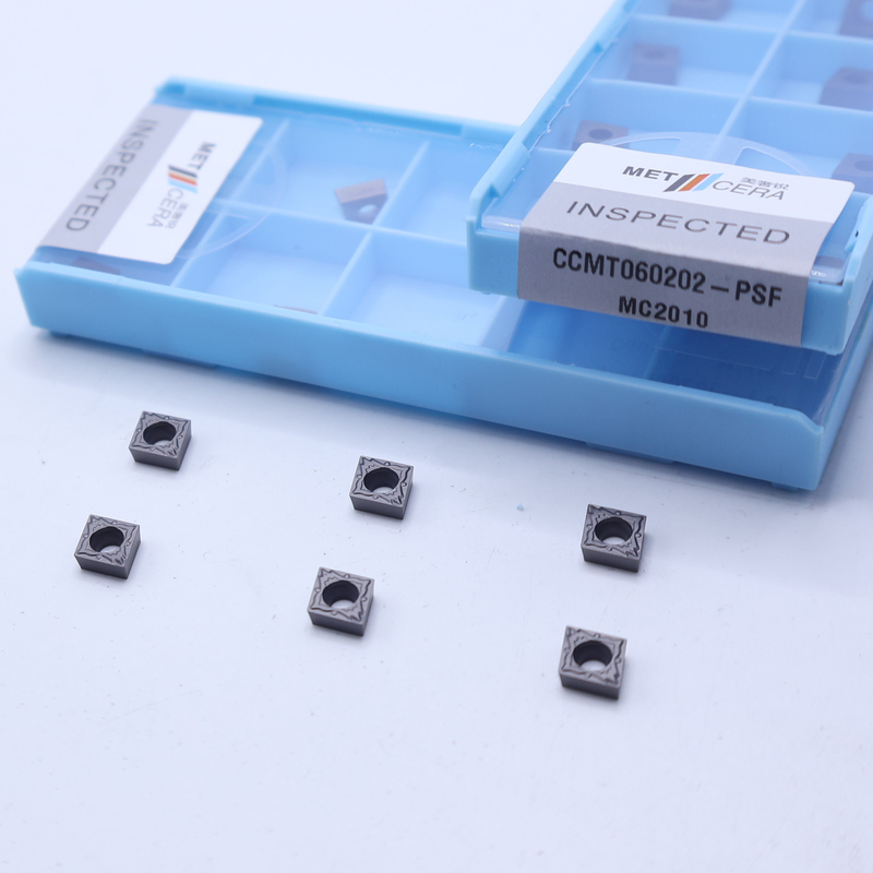 CCMT060202 Çelik ve diğer metallerin işlenmesi için CNC Dönerinde İndekslenebilir Cermet Döner Ekleme