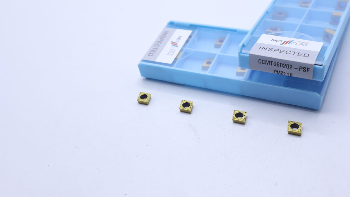 CCMT060202 Çelik ve diğer metallerin işlenmesi için CNC Dönerinde İndekslenebilir Cermet Döner Ekleme