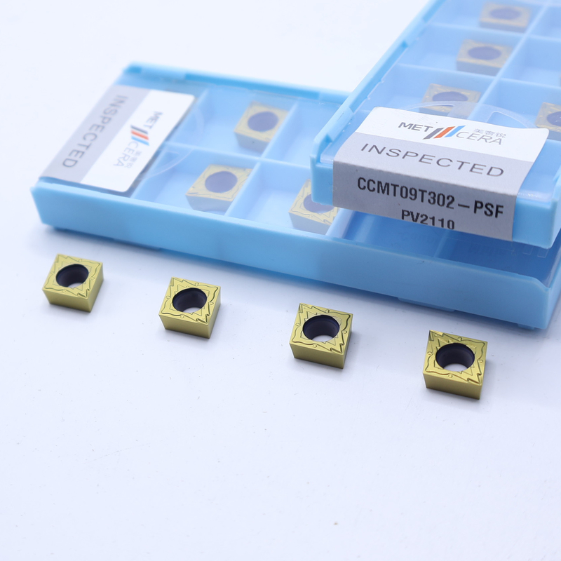 CCMT09T302 Metal Döviz Dönüştürme Araçları, Metal Seramik Dönüştürme Araçları, Dönüştürme Çip kırıcı kesicisi için PVD kaplı CNC Cermet Ekle