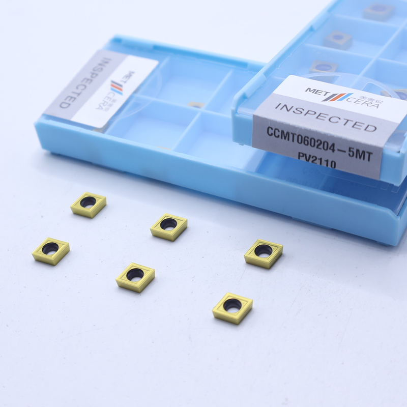 CCMT060204 TiCN İç Dönüşüm için Cermet Girişleri PVD kaplı Metal Dönüşüm Aracı 5MT Çip kırıcı