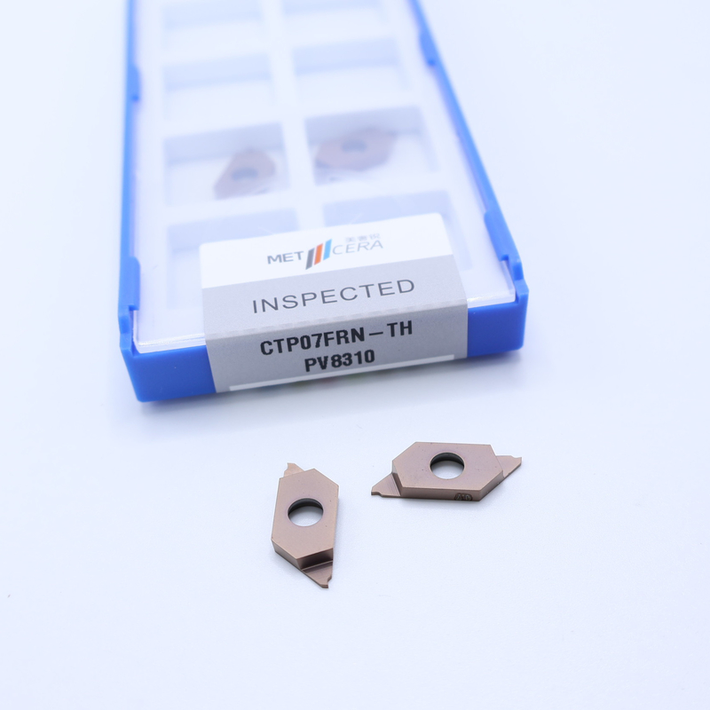 PVD kaplı Cemented Carbide Inserts For Cut-Off CTP Parting Off Indexable Inserts CTP07FRN-TH