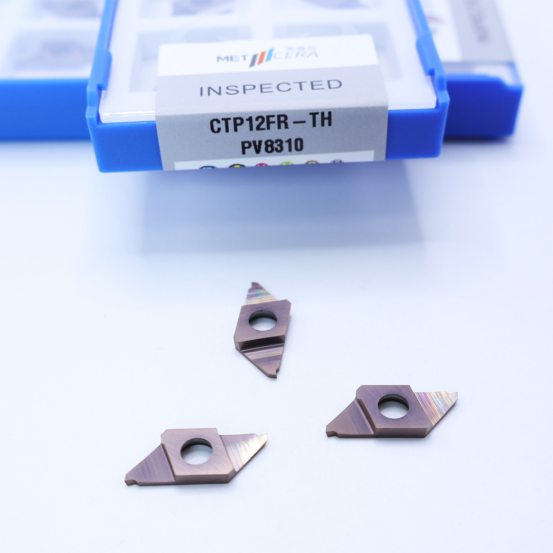 PV8310 Sınıf Cemented Carbide CNC Carbide CTP kesme için yerleştirme CTP12FR-TH indekslenebilir yerleştirmeler
