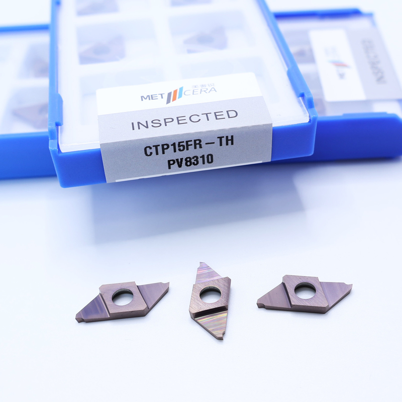 CTP15FR-TH PVD kaplamalı Karbid CNC Ekleme CTP Kesme Bölme İndekslenebilir Eklemler için