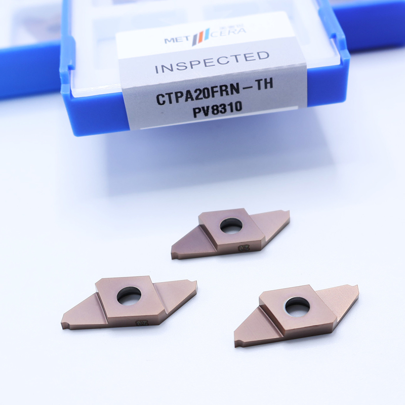 Çelik ve paslanmaz çelik işleme için bronz PVD kaplı karbid ayrıştırma endekslenebilir eklentiler HV4200 CTPA20FRN-TH