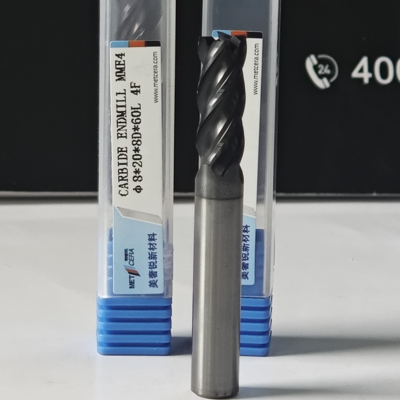 ZrN kaplama MME4 Paslanmaz Çelik freze kesicisi 8mm φ8.0x20x8Dx60mm ve hassas işleme için