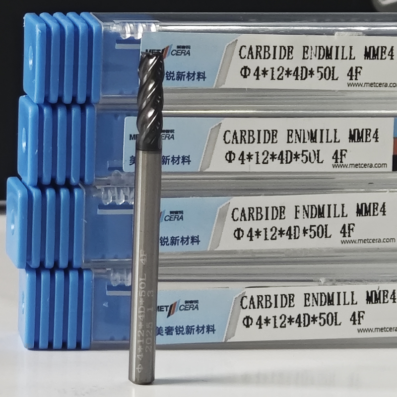 MME4 paslanmaz çelik freze kesicisi 4mm φ4.0x12x4Dx50mm kaba bitirme sertliği HRC55-60