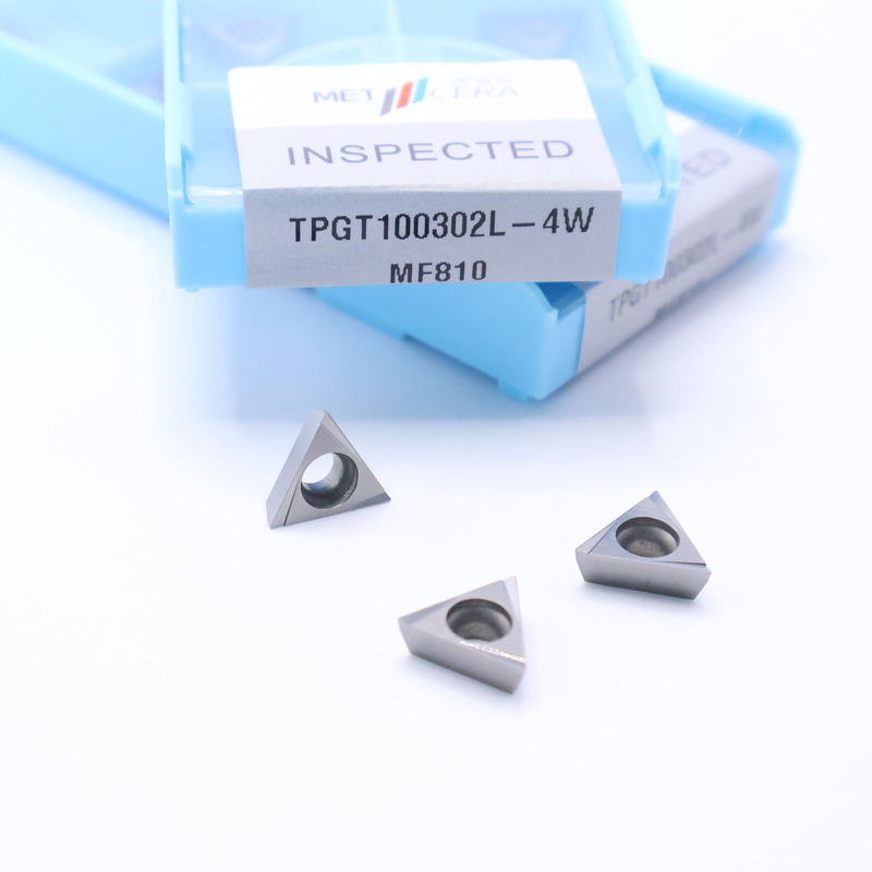 TPGT10 TPGT11 Gümüş / Bronzda CNC Dönüşüm 4W Çip Kırıcı için Karbid Dönüştürme Girişleri
