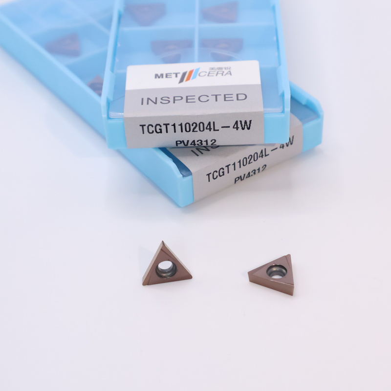 TPGT10 TPGT11 Gümüş / Bronzda CNC Dönüşüm 4W Çip Kırıcı için Karbid Dönüştürme Girişleri