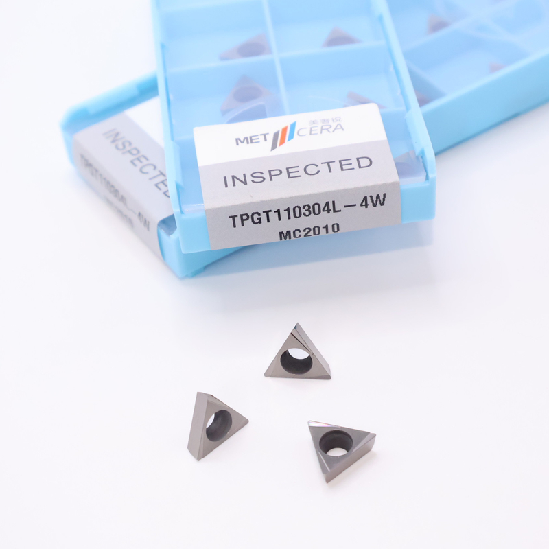 TPGT10 TPGT11 Gümüş / Bronzda CNC Dönüşüm 4W Çip Kırıcı için Karbid Dönüştürme Girişleri