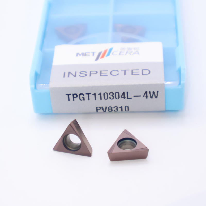 TPGT10 TPGT11 Gümüş / Bronzda CNC Dönüşüm 4W Çip Kırıcı için Karbid Dönüştürme Girişleri
