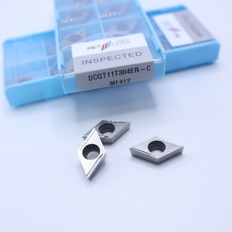 MF412/PV4312 Kaliteli Gümüş / Bronz DCGT07 DCGT11 C Finish Chip Breaker ile Karbid CNC Dönüştürme Girişleri