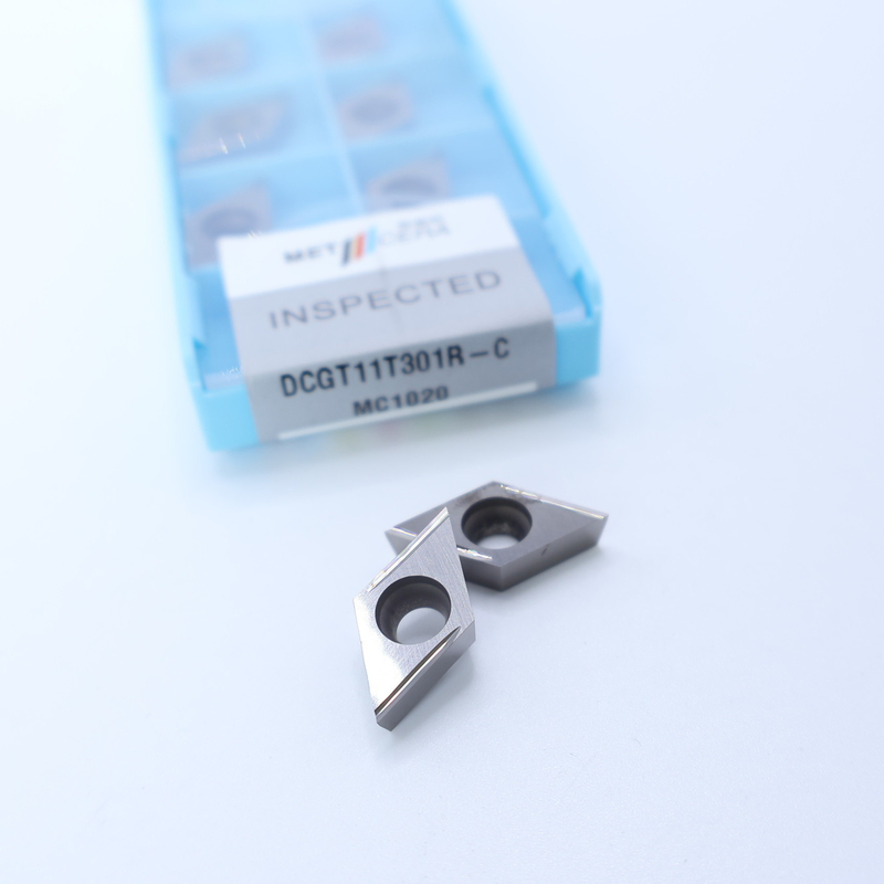 Cermet CNC Dönüştürme Eklemeleri DCGT07 DCGT11 C Bitirme Çip Kırıcı Metal Malzeme Yüksek aşınma direnci Avantajı