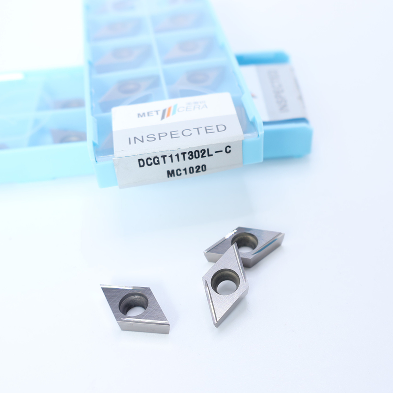 Cermet CNC Dönüştürme Eklemeleri DCGT07 DCGT11 C Bitirme Çip Kırıcı Metal Malzeme Yüksek aşınma direnci Avantajı