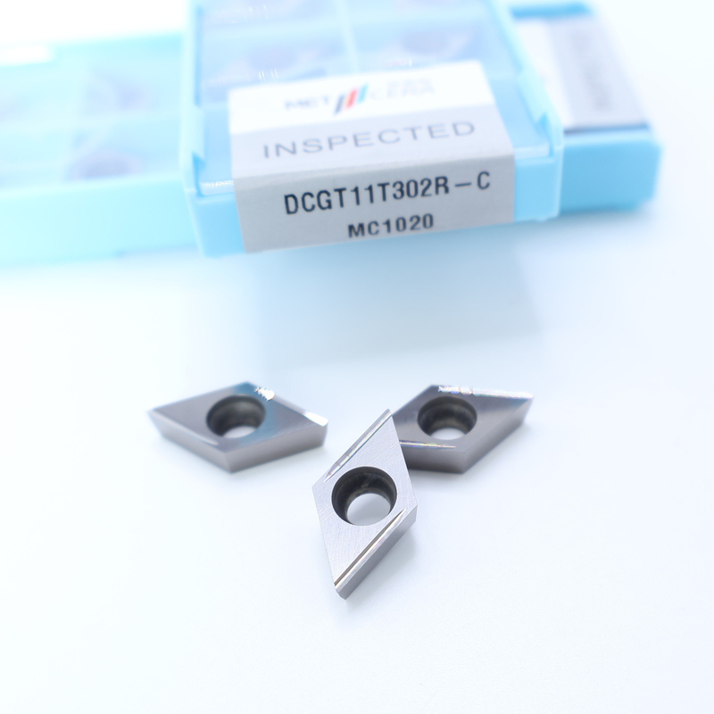 Cermet CNC Dönüştürme Eklemeleri DCGT07 DCGT11 C Bitirme Çip Kırıcı Metal Malzeme Yüksek aşınma direnci Avantajı