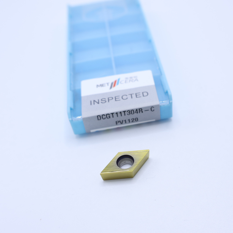 Cermet CNC Dönüştürme Eklemeleri DCGT07 DCGT11 C Bitirme Çip Kırıcı Metal Malzeme Yüksek aşınma direnci Avantajı