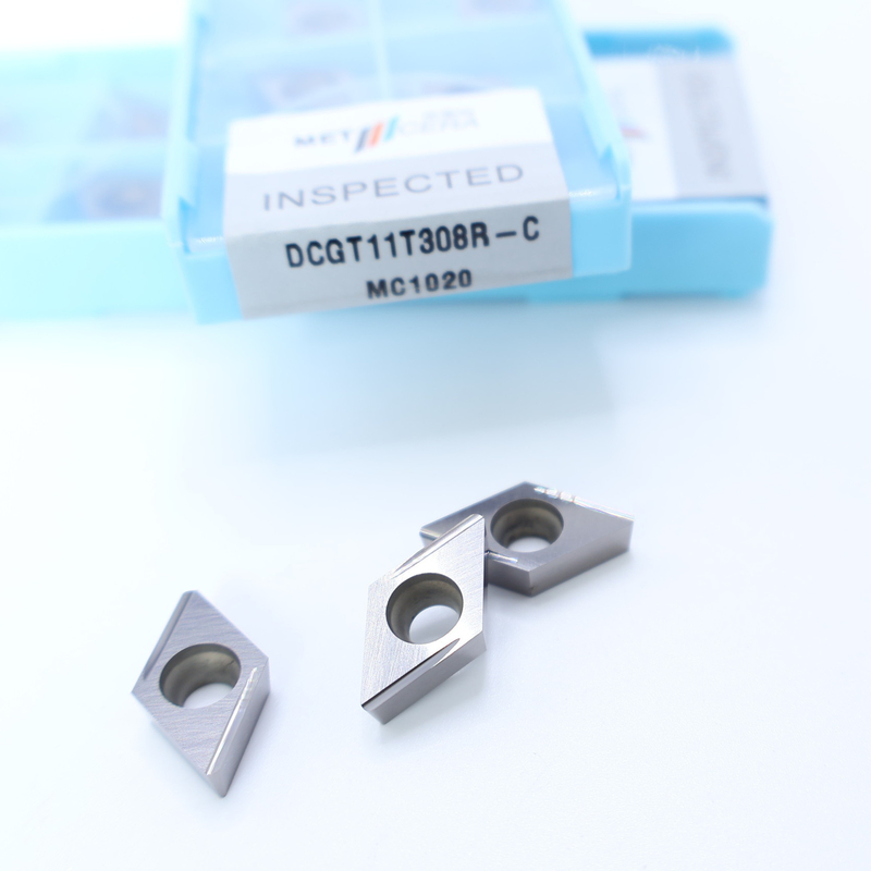 Cermet CNC Dönüştürme Eklemeleri DCGT07 DCGT11 C Bitirme Çip Kırıcı Metal Malzeme Yüksek aşınma direnci Avantajı