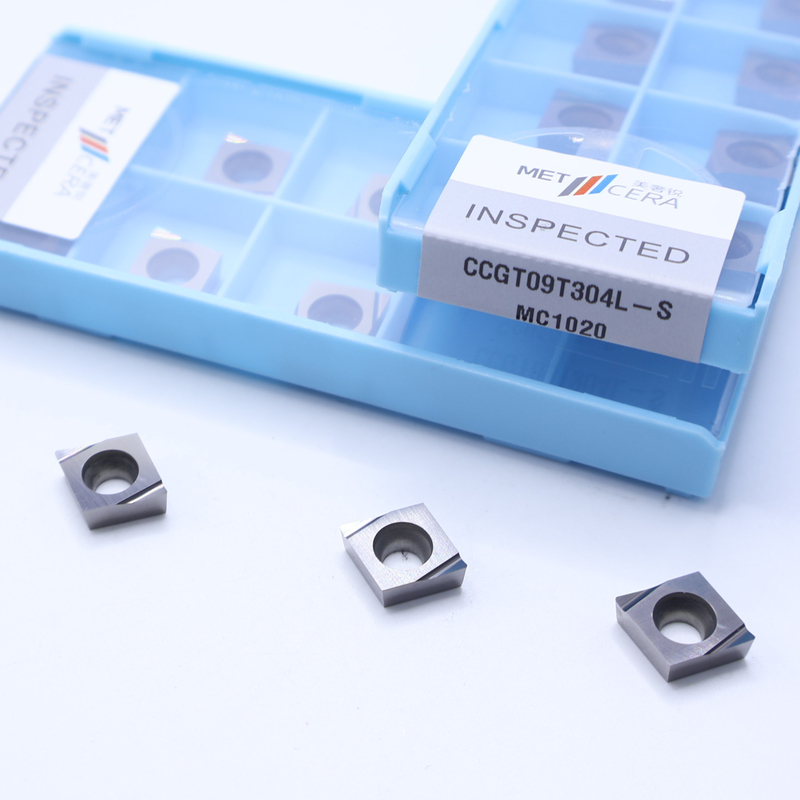 Metal Malzeme Yüksek Kullanım Direnci Avantajı Cermet CNC Dönüştürme Girişleri CCGT03 CCGT06 CCGT09 S Finish Chip Breaker ile