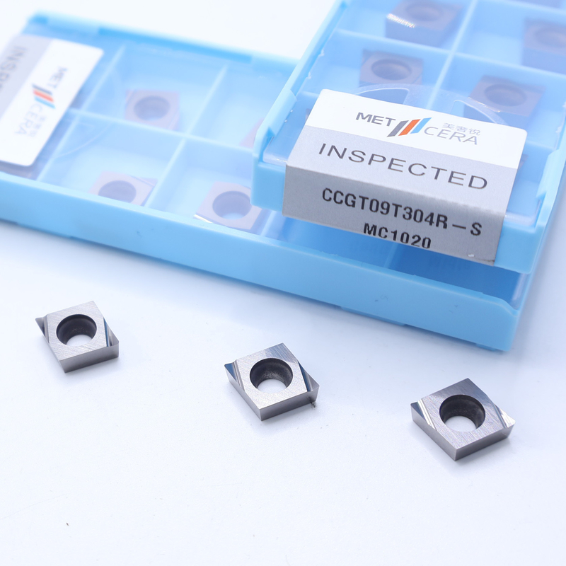 Metal Malzeme Yüksek Kullanım Direnci Avantajı Cermet CNC Dönüştürme Girişleri CCGT03 CCGT06 CCGT09 S Finish Chip Breaker ile