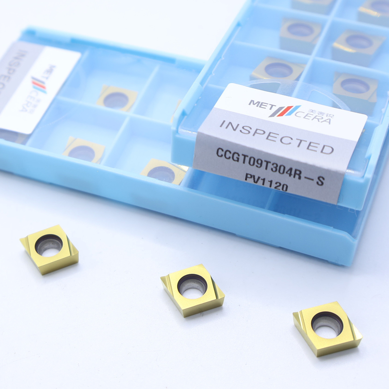 Metal Malzeme Yüksek Kullanım Direnci Avantajı Cermet CNC Dönüştürme Girişleri CCGT03 CCGT06 CCGT09 S Finish Chip Breaker ile