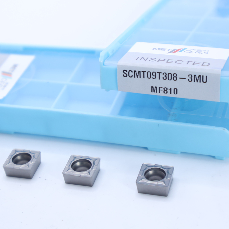 MF810 Kaliteli Karbid Dönüştürme Ek SCMT09T 3MU yarı bitmiş Çip kırıcı ile negatif CNC Ek
