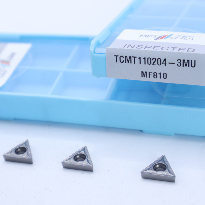 Sınıf MF810 Gümüş Karbid Dönüştürme Ek TCMT09 TCMT11 TCMT16 3MU yarı bitmiş çip kırıcı ile pozitif CNC Ek