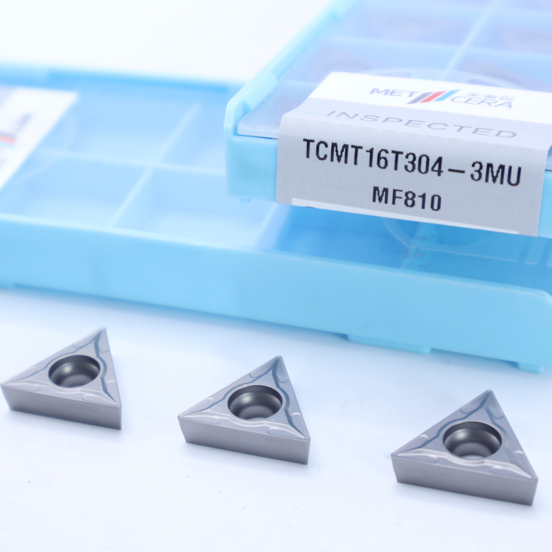 Sınıf MF810 Gümüş Karbid Dönüştürme Ek TCMT09 TCMT11 TCMT16 3MU yarı bitmiş çip kırıcı ile pozitif CNC Ek