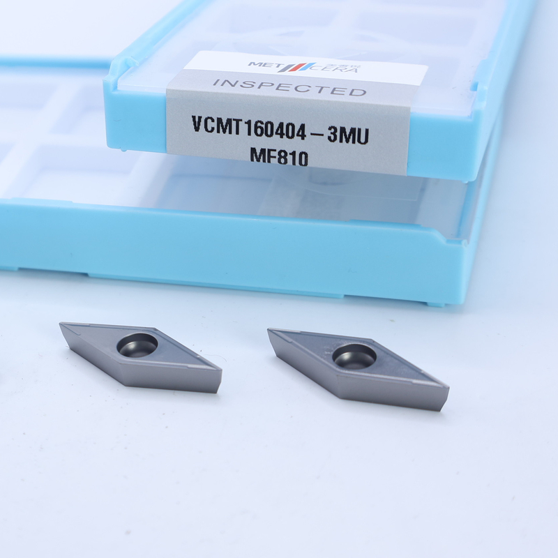 Dış ve İç Dönüştürme Karbid Ek VCMT11 VCMT16 3MU yarı bitmiş Chipbreaker ile Pozitif CNC Ek