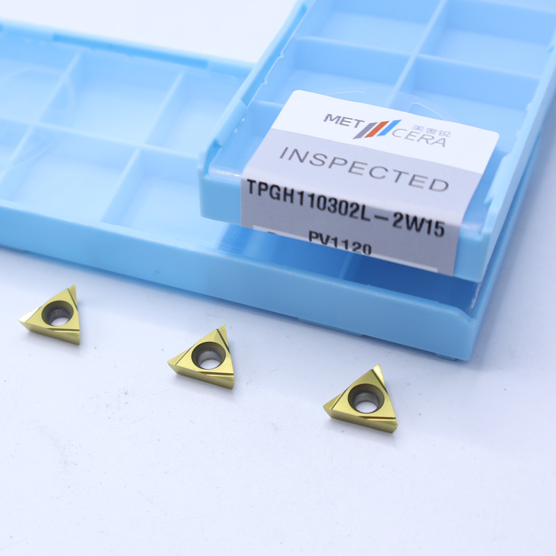 TiCN Cermet CNC Dönüştürme 2W15 Keskin Bitirme Çip Kırıcı Metal Malzeme Yüksek Kullanım Direnci Avantajı ile TPGH1103 Ekler