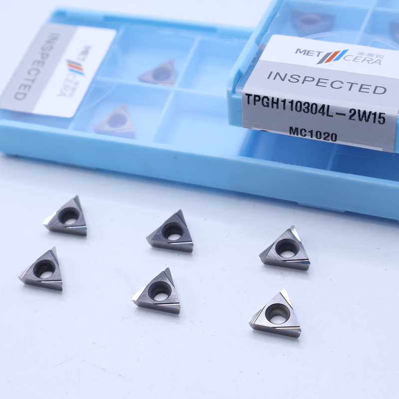 TiCN Cermet CNC Dönüştürme 2W15 Keskin Bitirme Çip Kırıcı Metal Malzeme Yüksek Kullanım Direnci Avantajı ile TPGH1103 Ekler