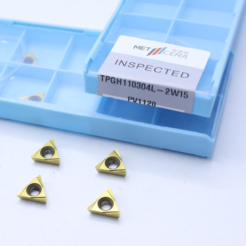 TiCN Cermet CNC Dönüştürme 2W15 Keskin Bitirme Çip Kırıcı Metal Malzeme Yüksek Kullanım Direnci Avantajı ile TPGH1103 Ekler