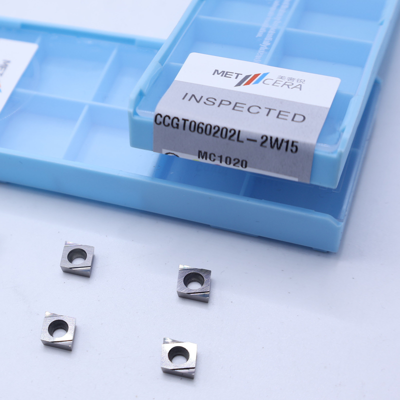 Çelik / Metal / Alaşım İşleme için 2W15 Keskin Bitirme Çip Kırıcı ile Sermet CNC Dönüştürme Girişleri CCGT06