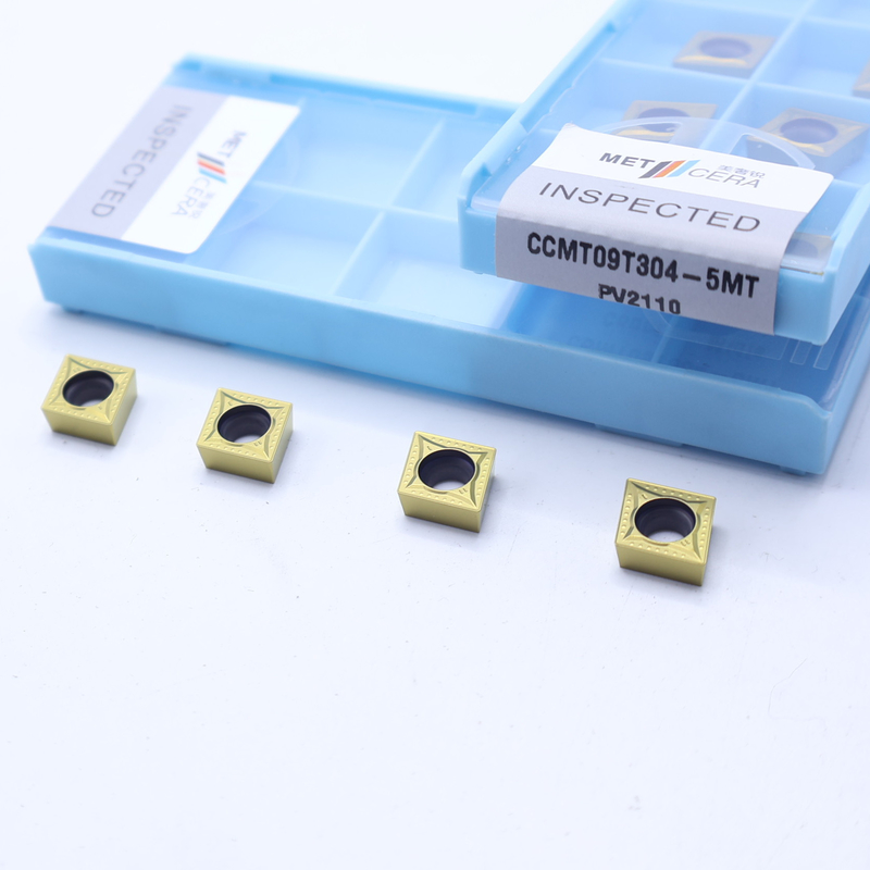 CCMT06 CCMT09 5MT yarı bitmiş çip kırıcıları ile pozitif CNC dönüştürme yerleştirmeleri, Cermet dönüştürme yerleştirmesi