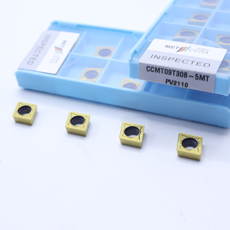 CCMT06 CCMT09 5MT yarı bitmiş çip kırıcıları ile pozitif CNC dönüştürme yerleştirmeleri, Cermet dönüştürme yerleştirmesi