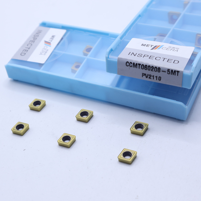 CCMT06 CCMT09 5MT yarı bitmiş çip kırıcıları ile pozitif CNC dönüştürme yerleştirmeleri, Cermet dönüştürme yerleştirmesi