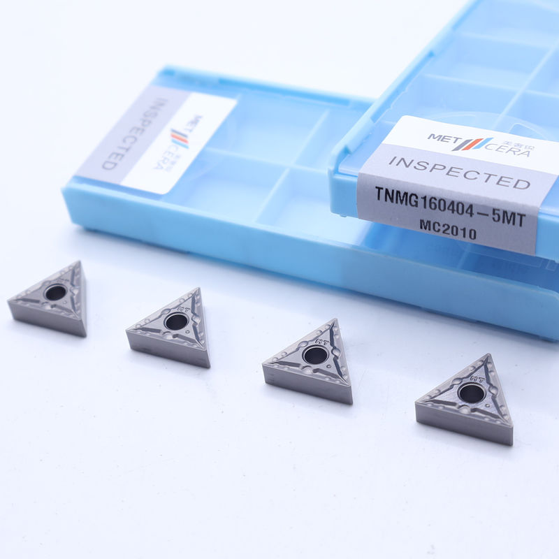 TNMG16 5MT yarı bitmiş çip kırıcıları ve aşınma direnci için TiCN Cermet ile negatif CNC dönme ekleyici