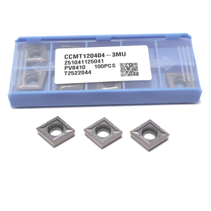 CCMT0602 CCMT09T3 CCMT1204 Çelik, Paslanmaz Çelik için Karbür Torna Uçları, 3MU talaş kırıcıda PVD Kaplamalı Uç