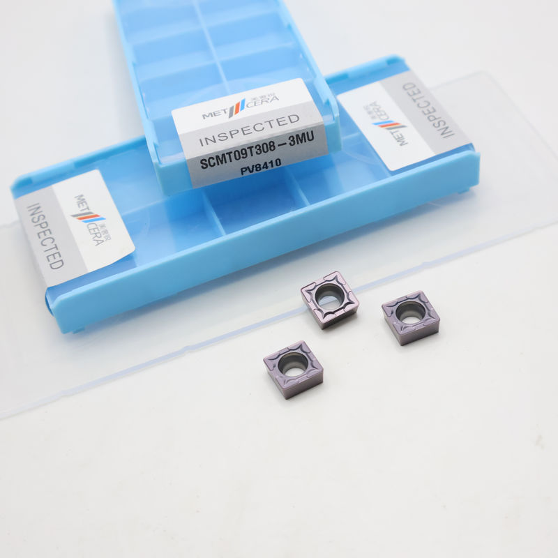 SCMT09T308 90° Kare Karbür Torna Uçları, Çelik ve Paslanmaz Çelik için, 3MU talaş kırıcı