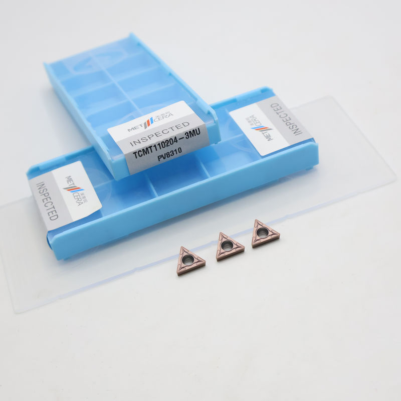 Kaplamalı Karbür Torna Ucu TCMT09 TCMT11 TCMT16 Pozitif CNC Ucu 3MU Yarı-finisaj talaş kırıcı ile