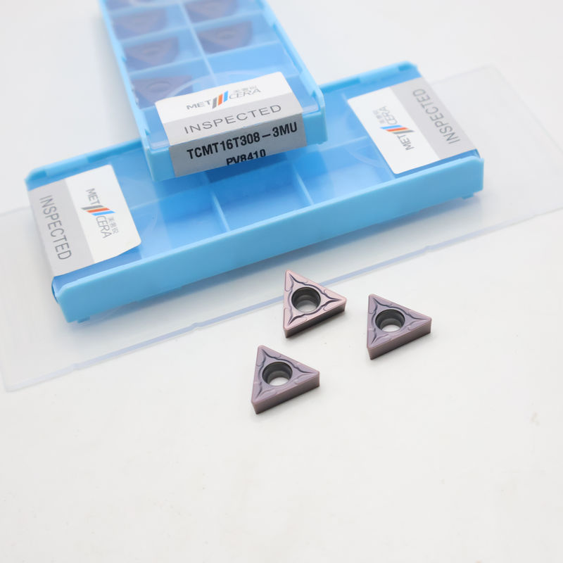 Kaplamalı Karbür Torna Ucu TCMT09 TCMT11 TCMT16 Pozitif CNC Ucu 3MU Yarı-finisaj talaş kırıcı ile